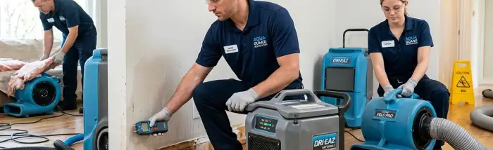 Water damage restoration team in Olathe, KS providing emergency cleanup and repairs